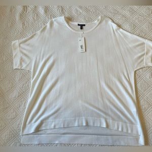 White 3X Eileen Fisher Tencel Silk shirt